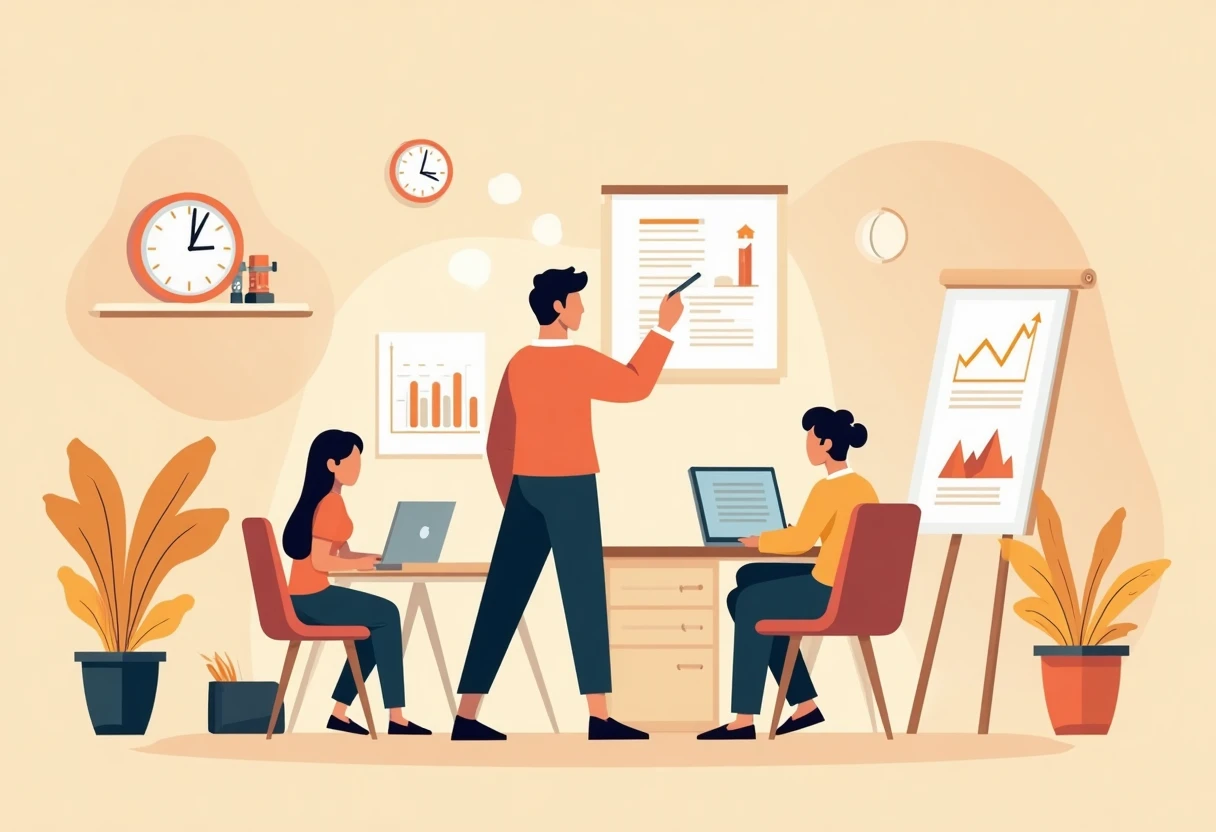 Trabajando en limpieza con un equipo