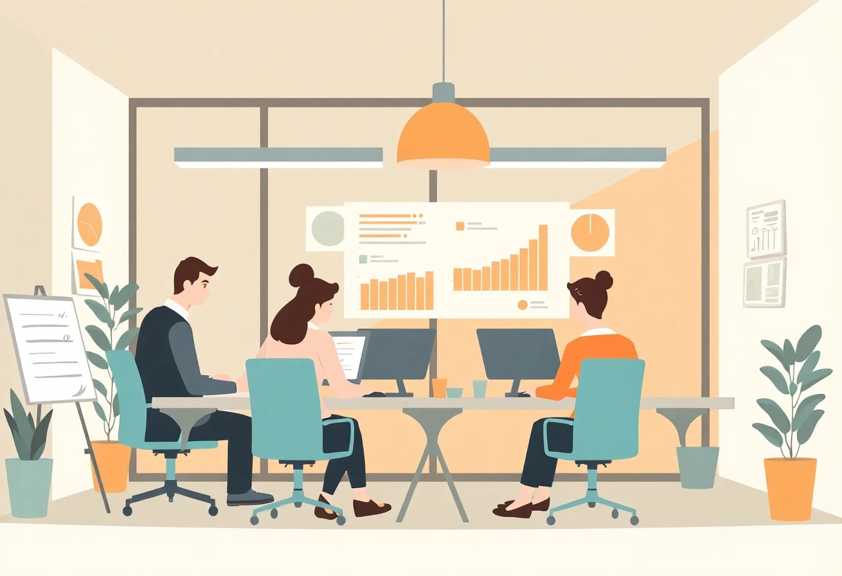 Ambiance de travail en bureau moderne