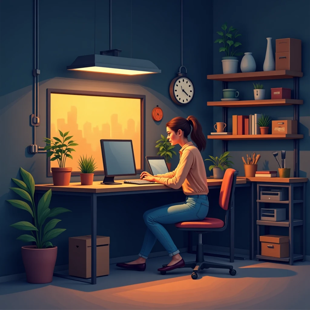 Ambiente de trabalho de alta tecnologia