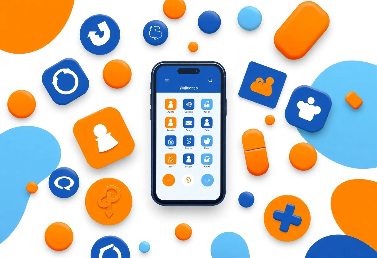 Symbolische Darstellung von Produktivitäts-Apps