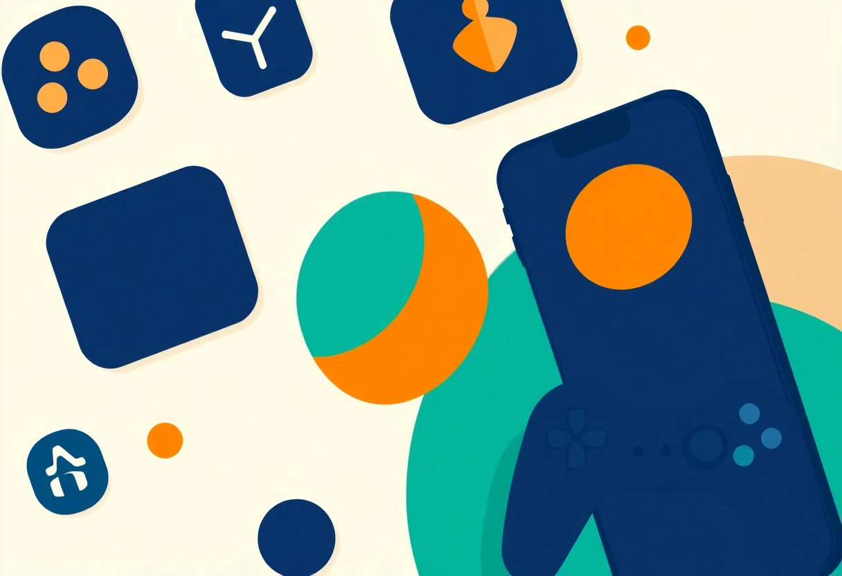 Abstrakte Fitness-App-Symbole