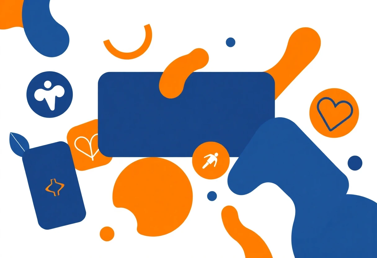 Abstrakte Gesundheits- und Fitness-Symbole