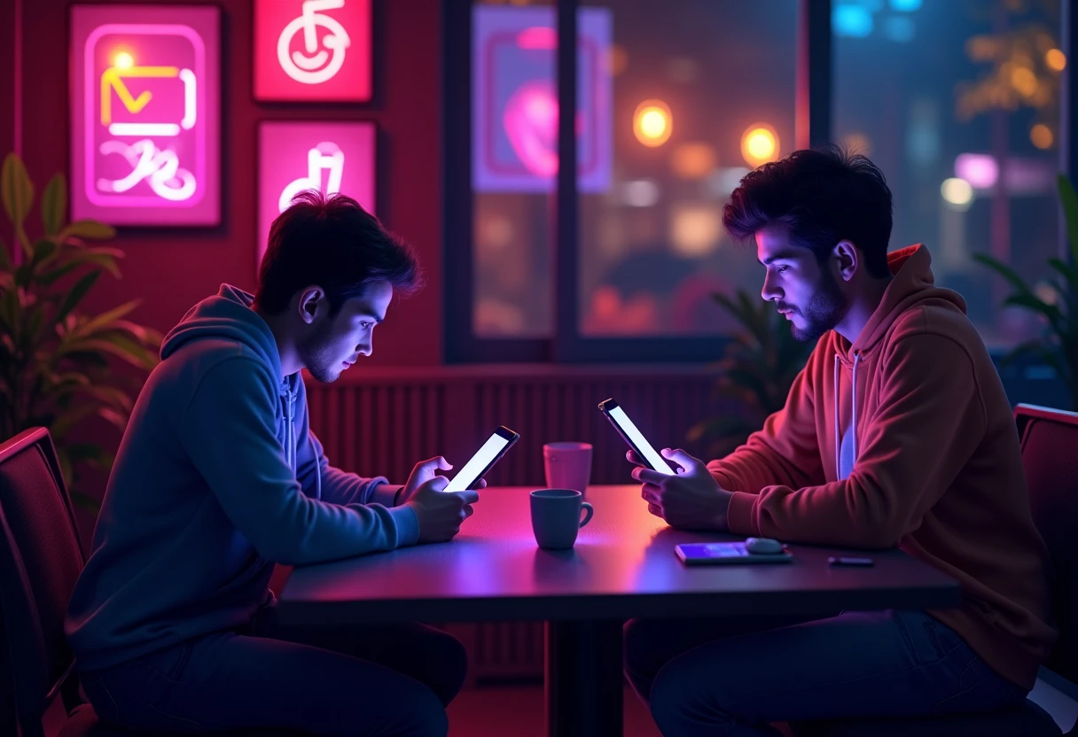 Menschen nutzen Social Media Apps