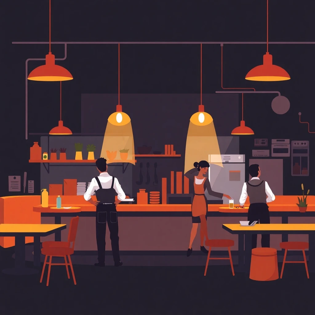 Hektische Restaurantküche