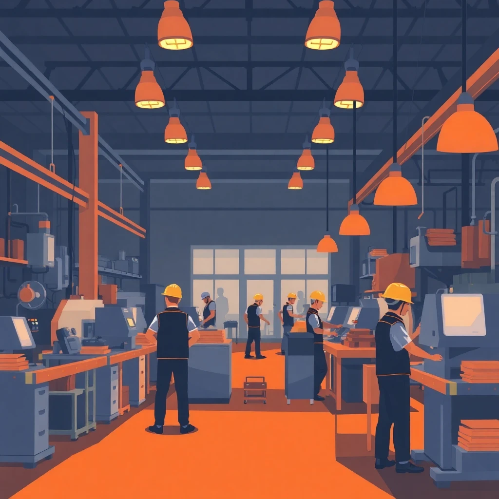 Busy factory floor
