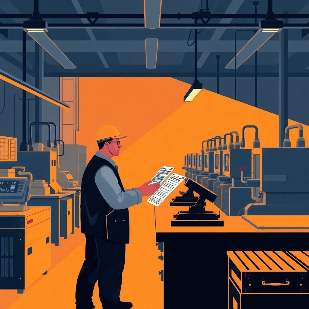 Gestor em fábrica moderna