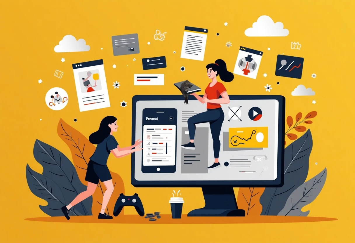 Persone che usano app fitness