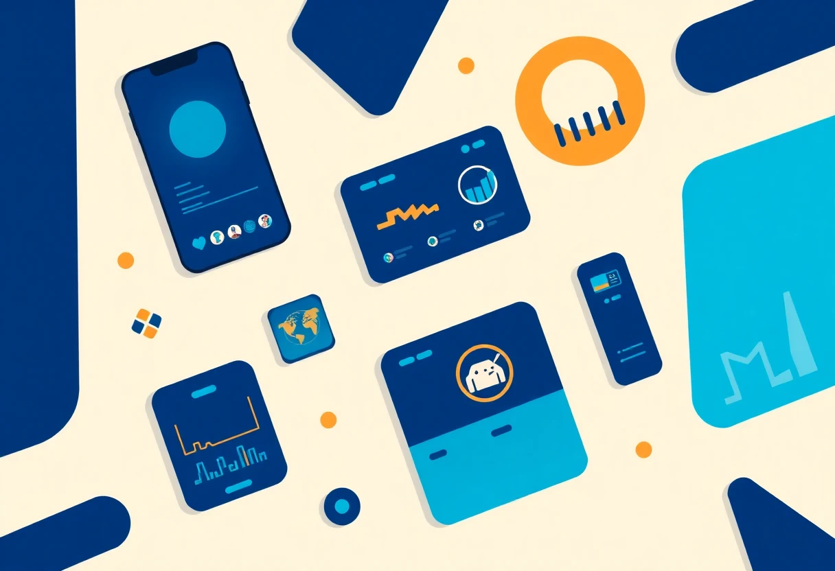 All-in-one app utility illustration