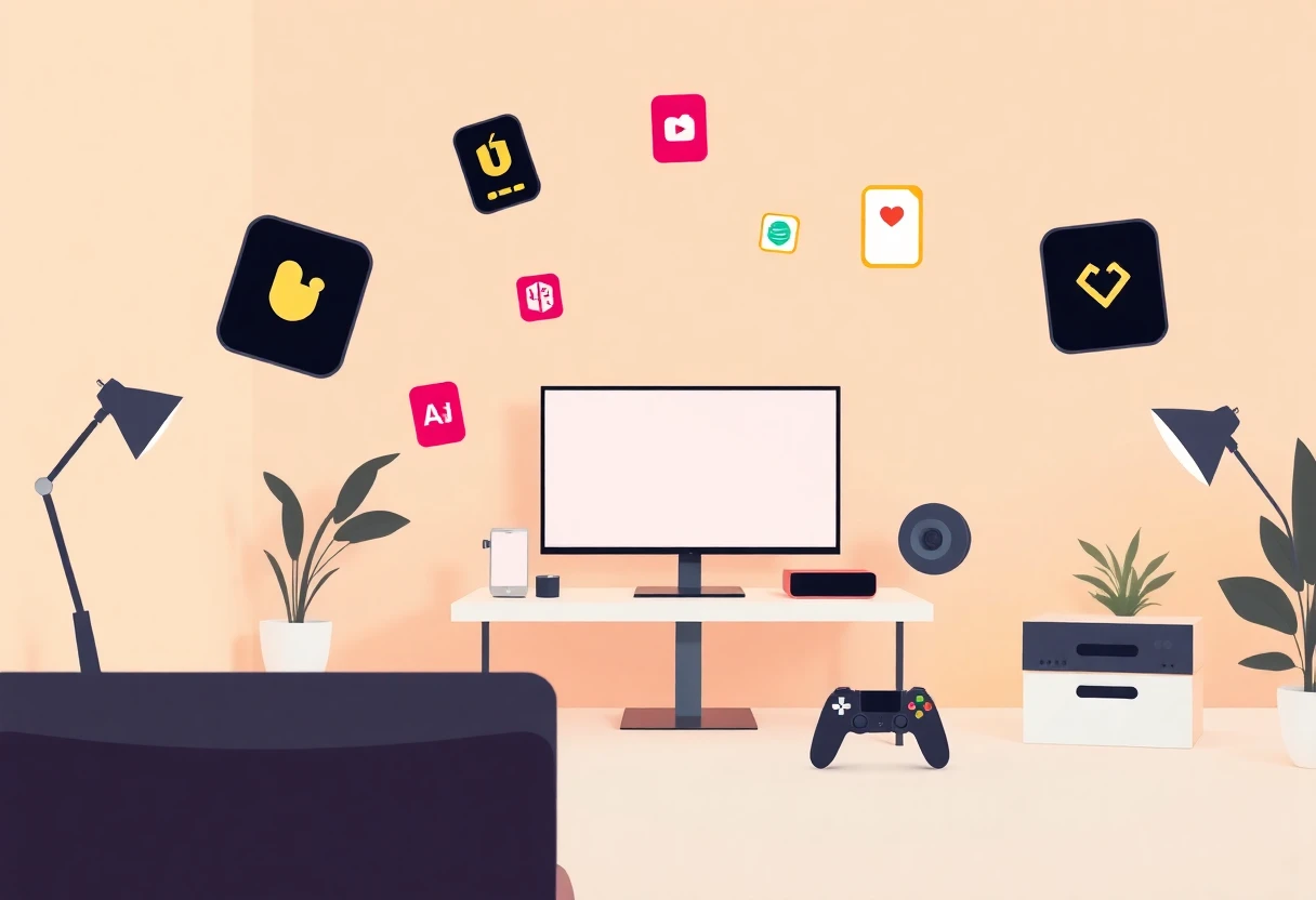 Freelancer apps in abstract geometric pattern