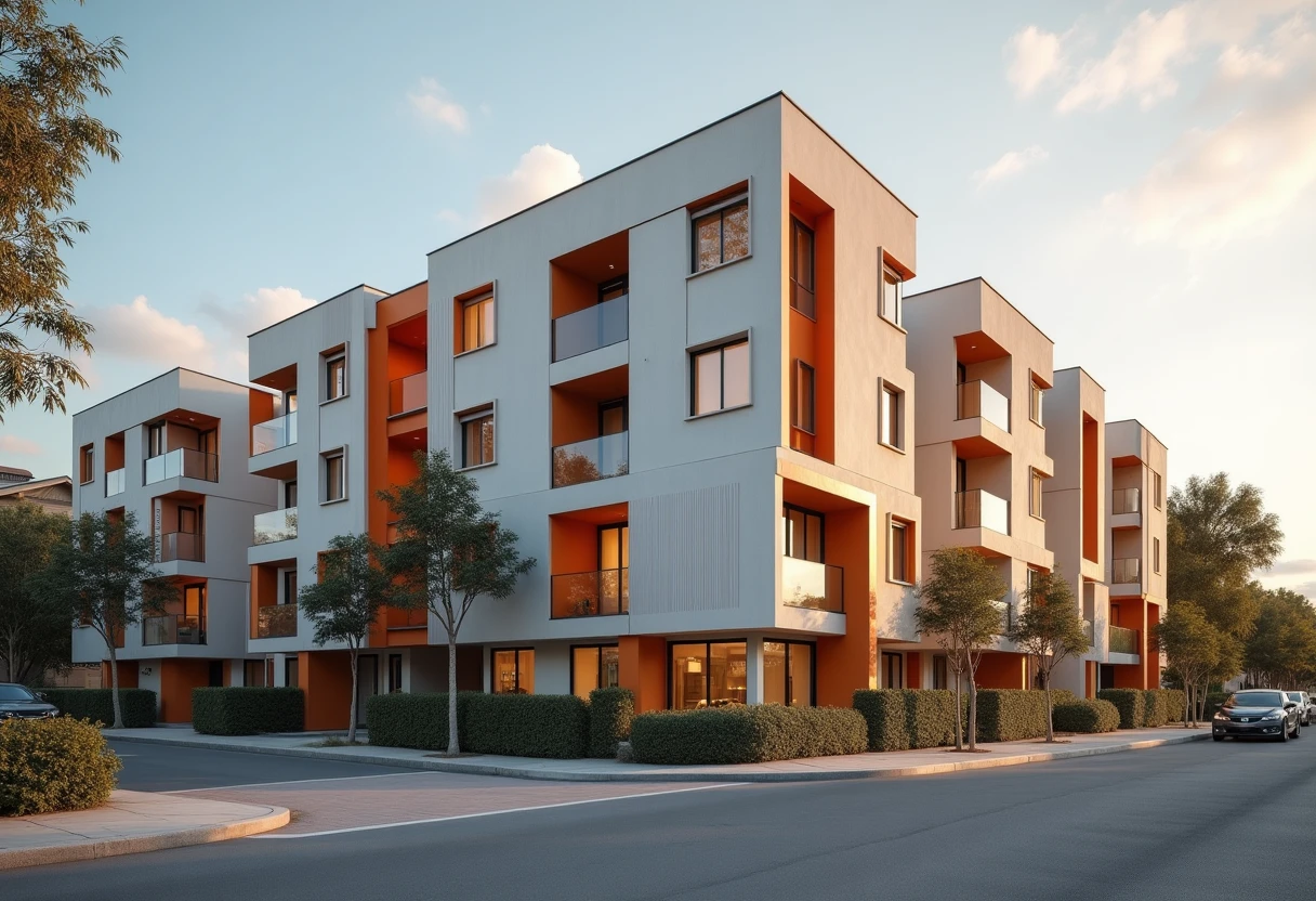 Edificio de apartamentos modernos en un vecindario