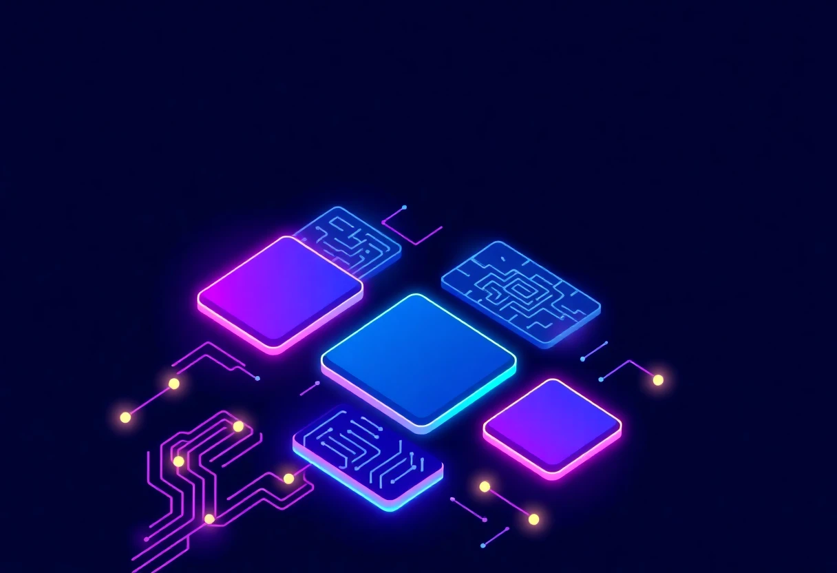Neon app grid