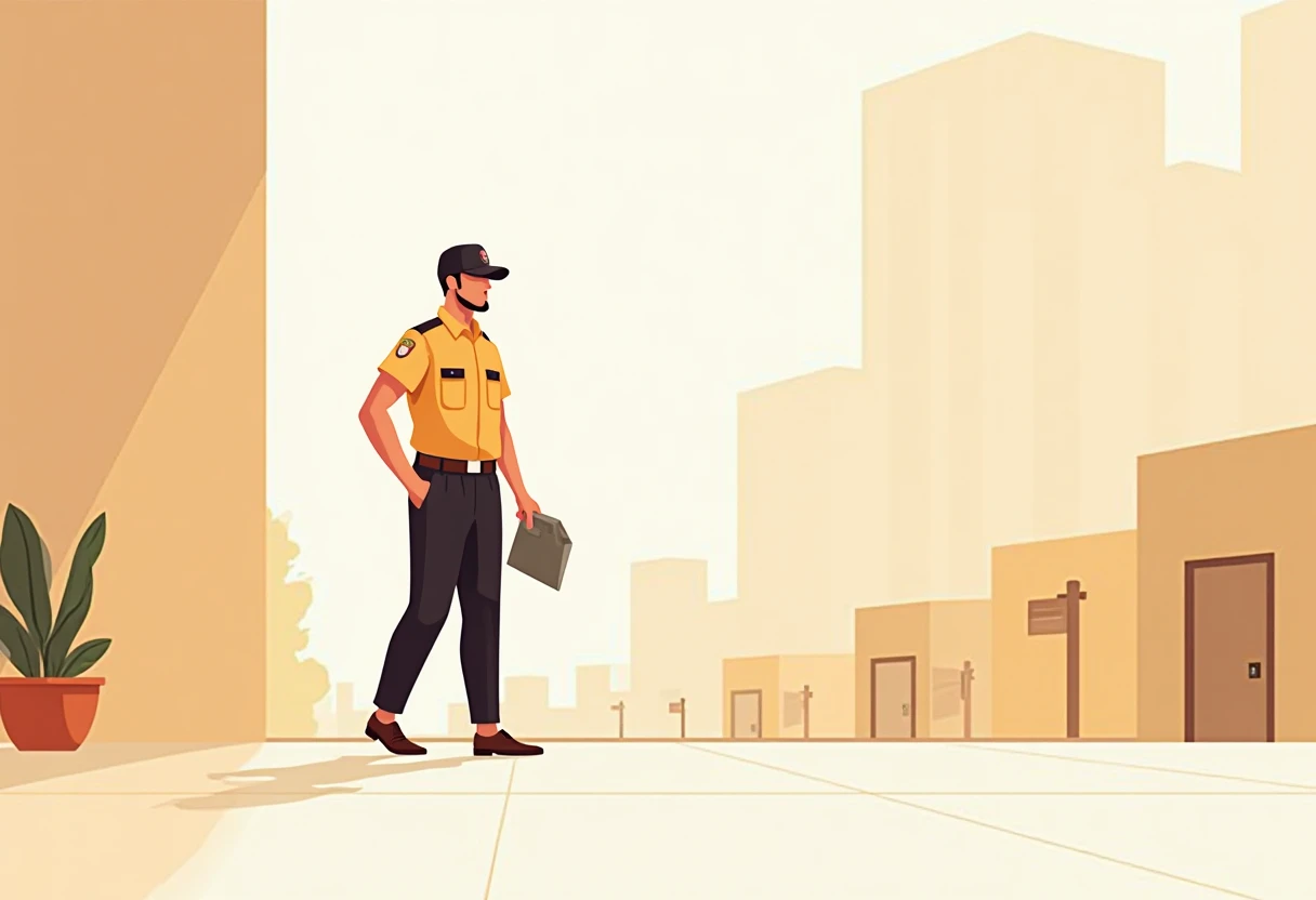 Security guard on patrol