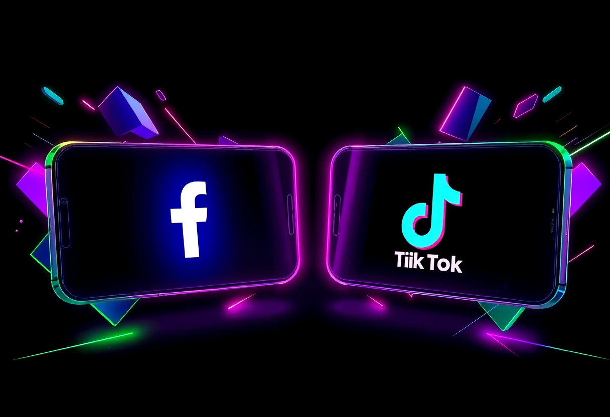 Comparaison Facebook TikTok