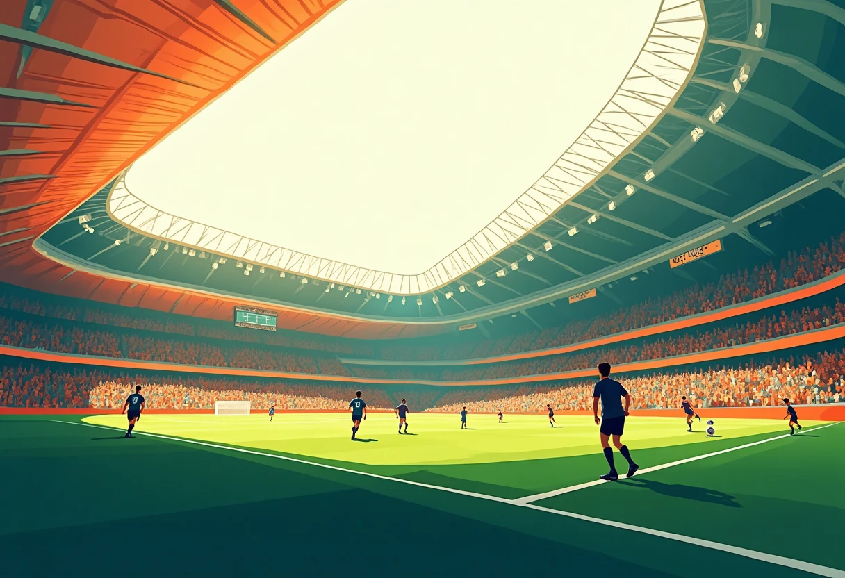 Stadion bereit für ein großes Spiel