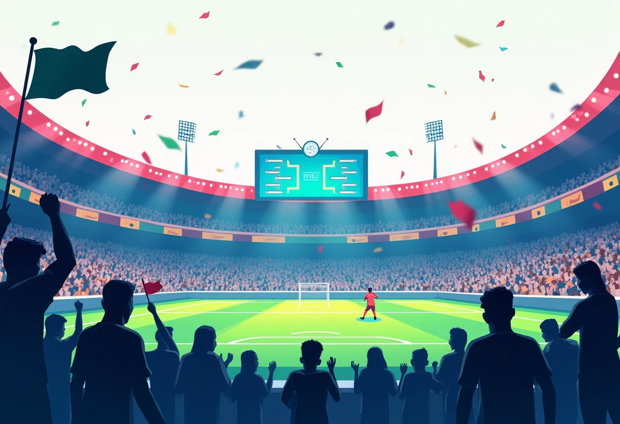 Stadium excitement during World Cup