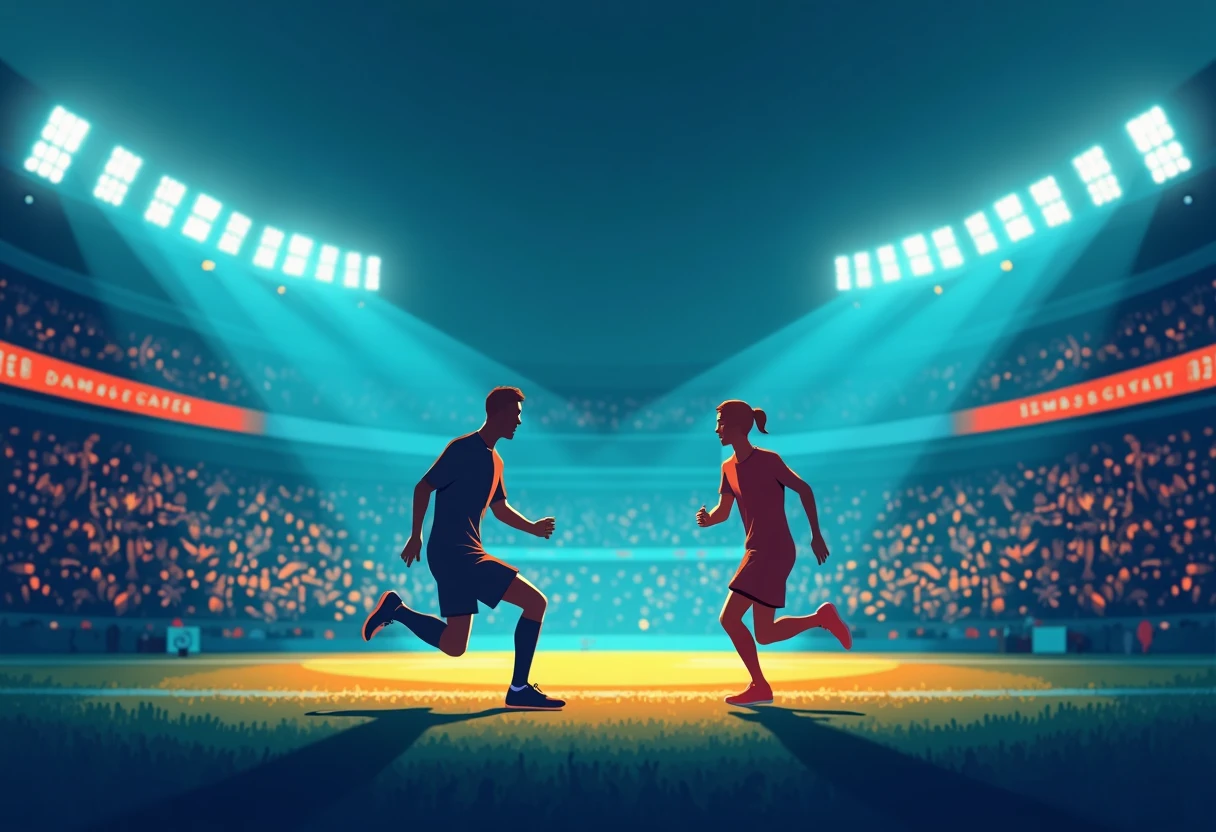 Football action illustration