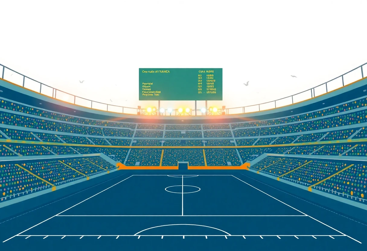 Estadio de la Copa del Mundo lleno de energía