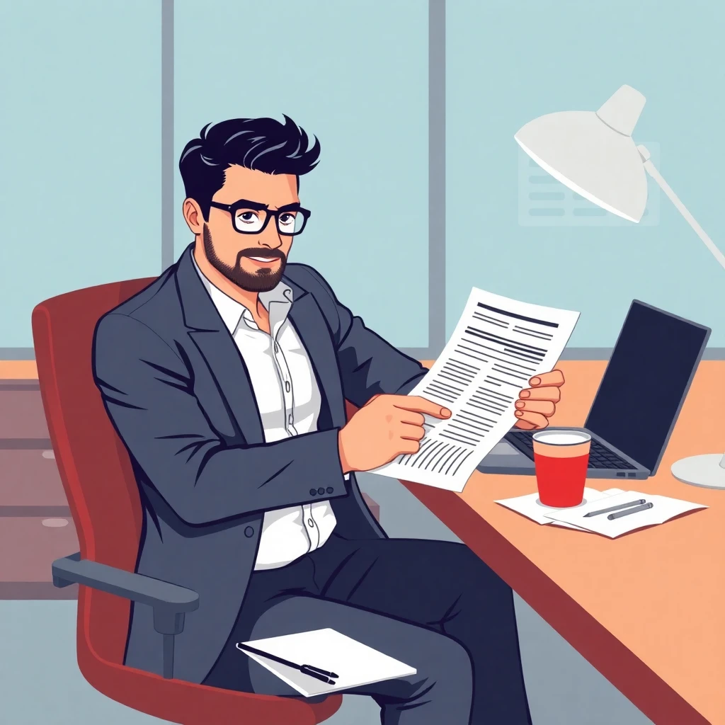 Reviewing financial documents