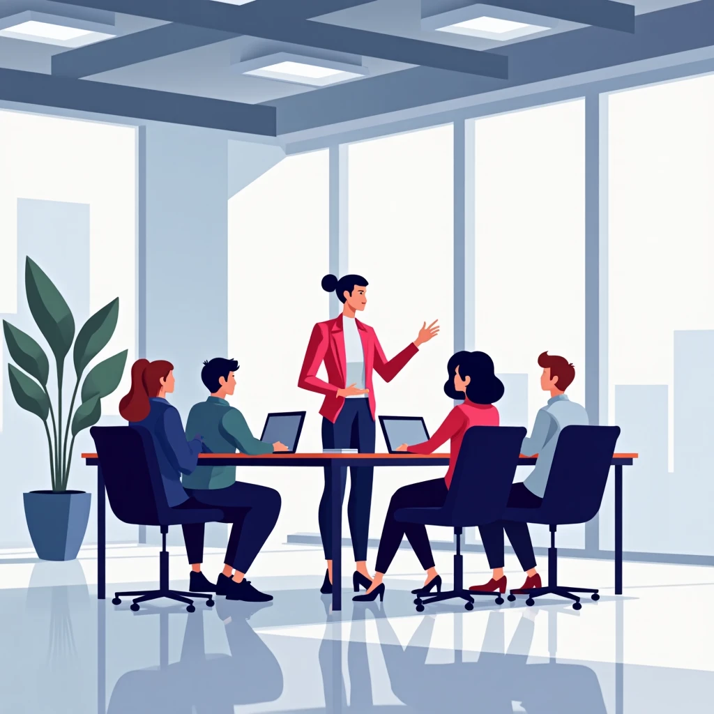Leading a project meeting
