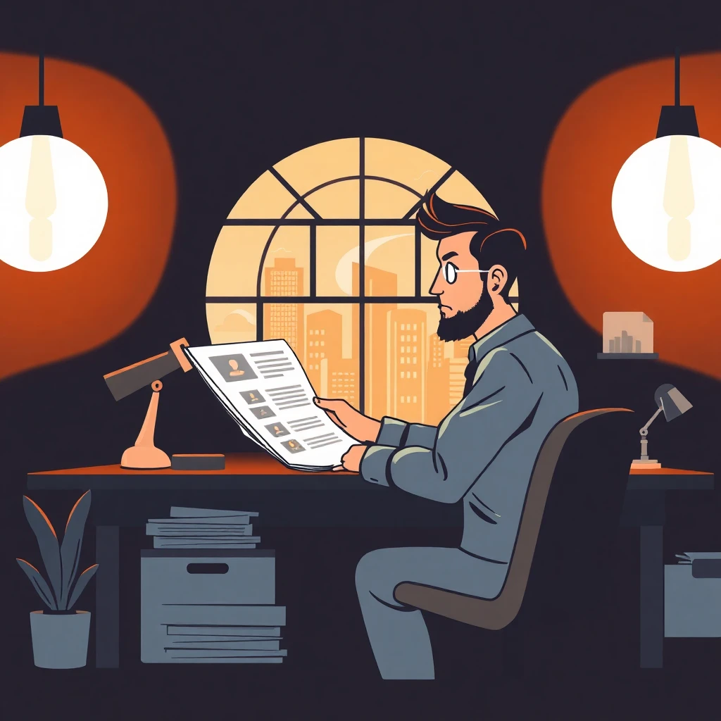 Professional reviewing job offers