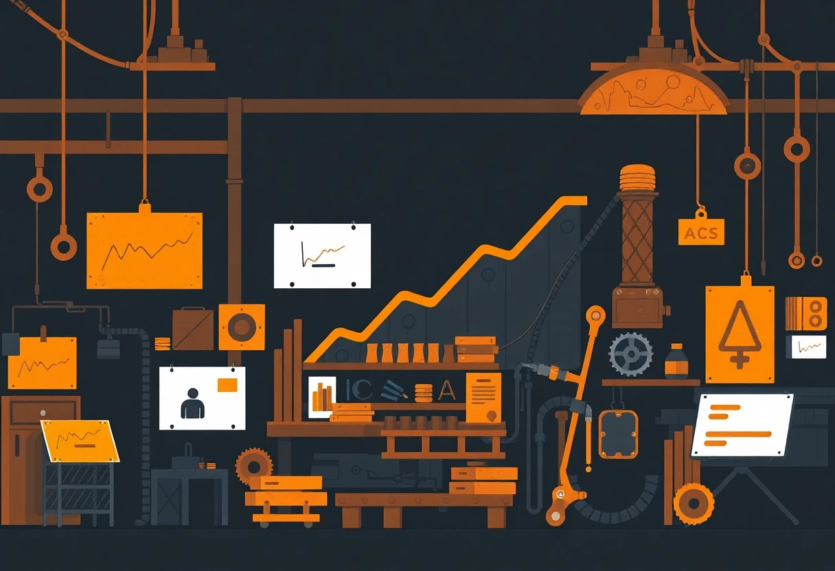 Abstract financial growth illustration