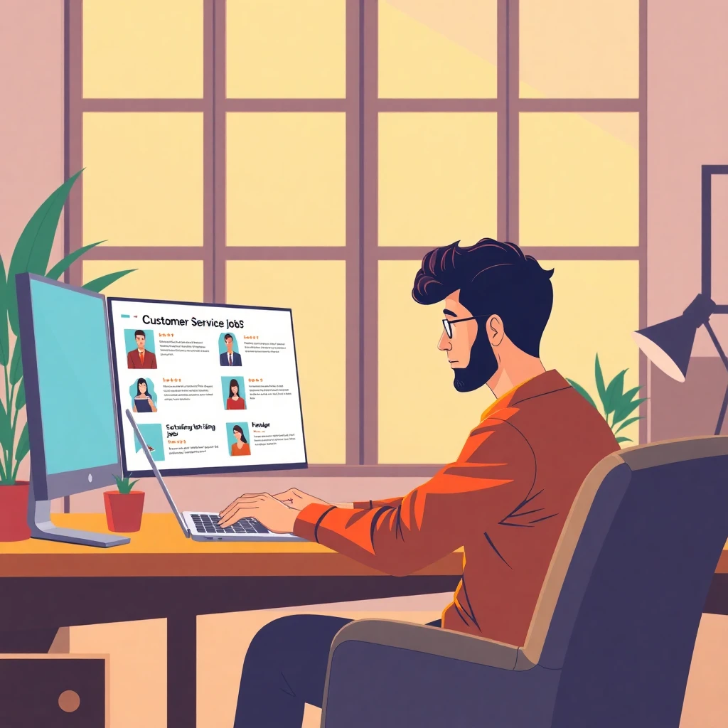 Comparing customer service job listings