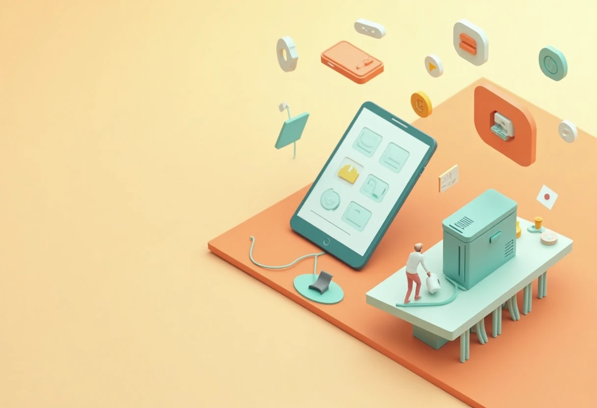 Abstract budgeting app icons