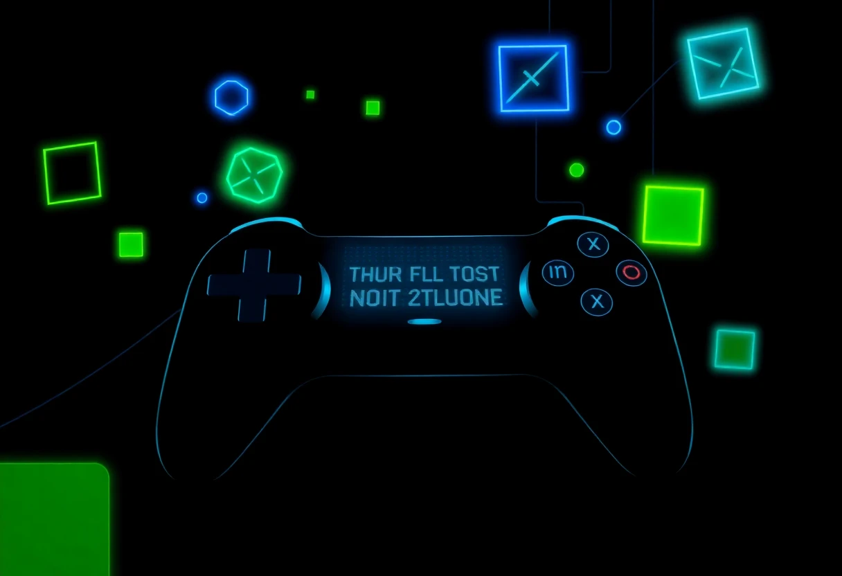 Abstract gaming scene