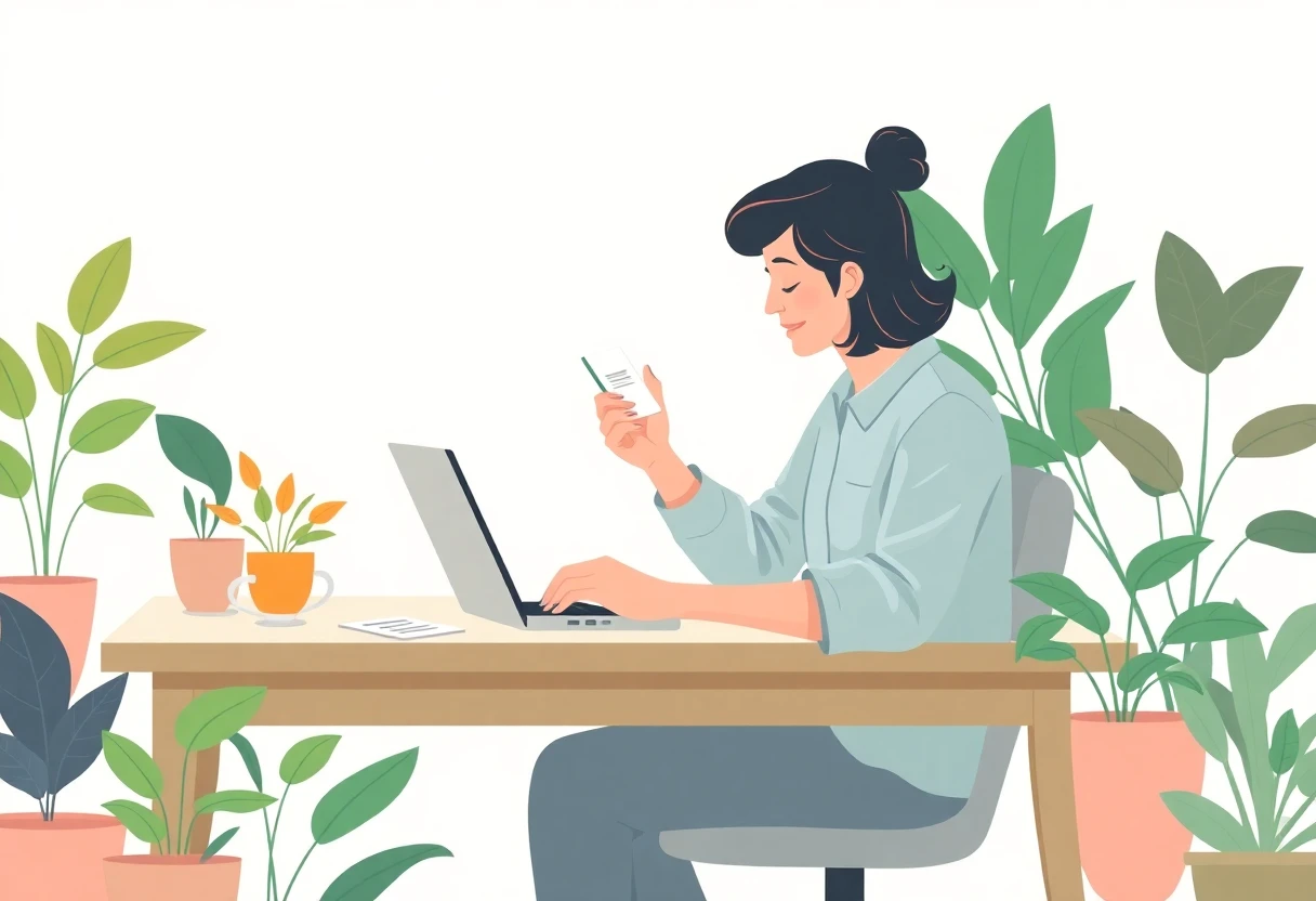 Freelancer reviewing loan options