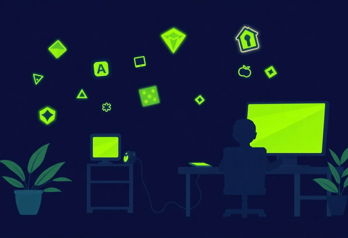 Roblox apps glowing illustration