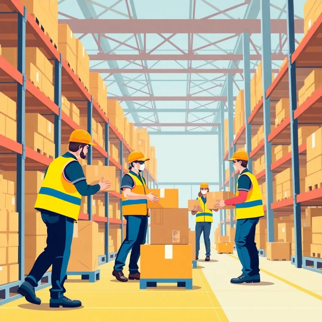 Warehouse teamwork