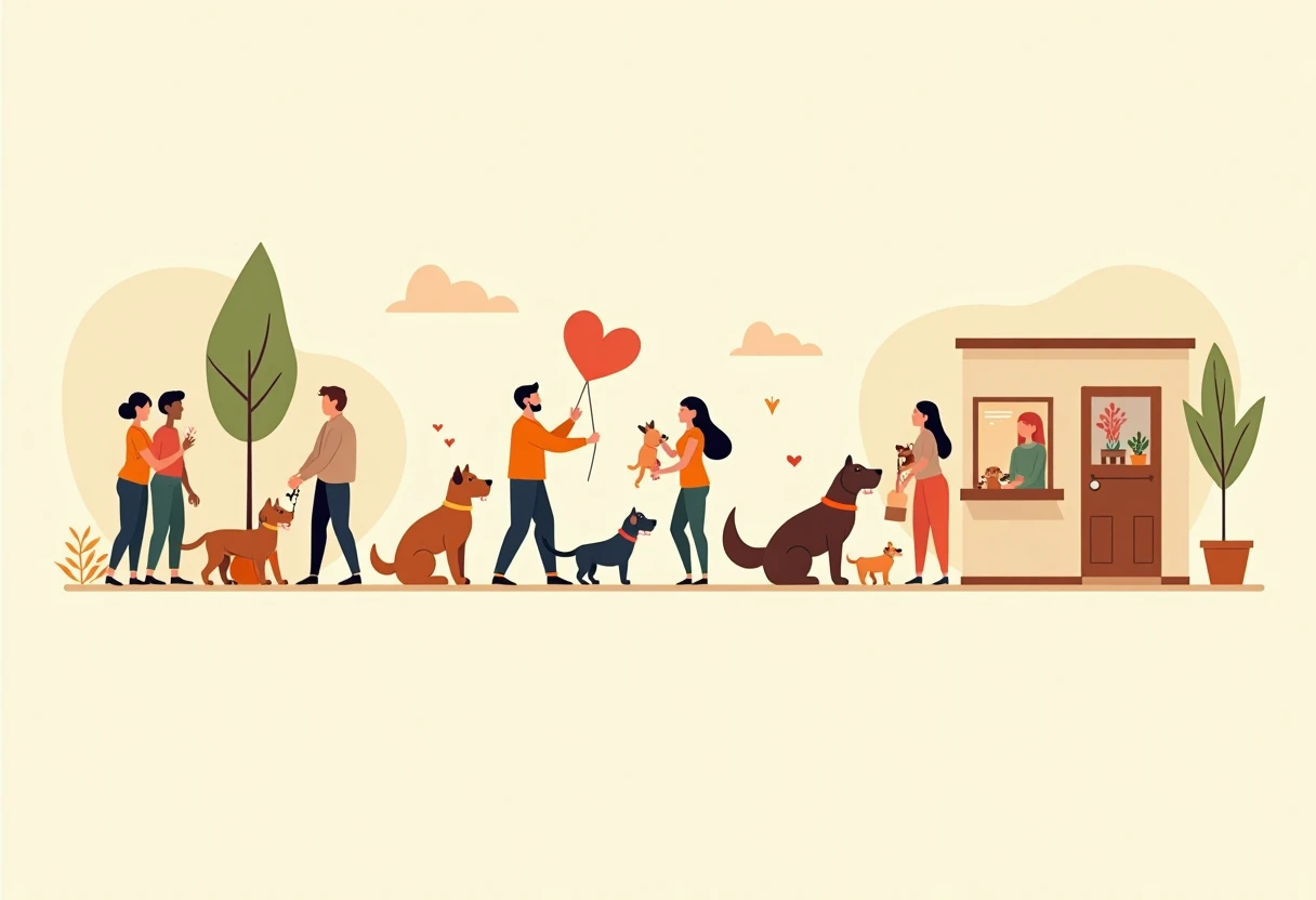 Community event at dog shelter