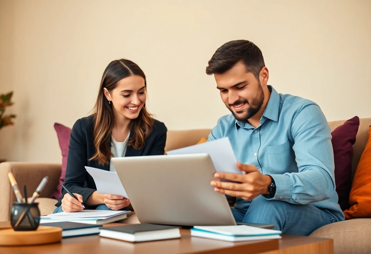 Comparing personal loans on a laptop