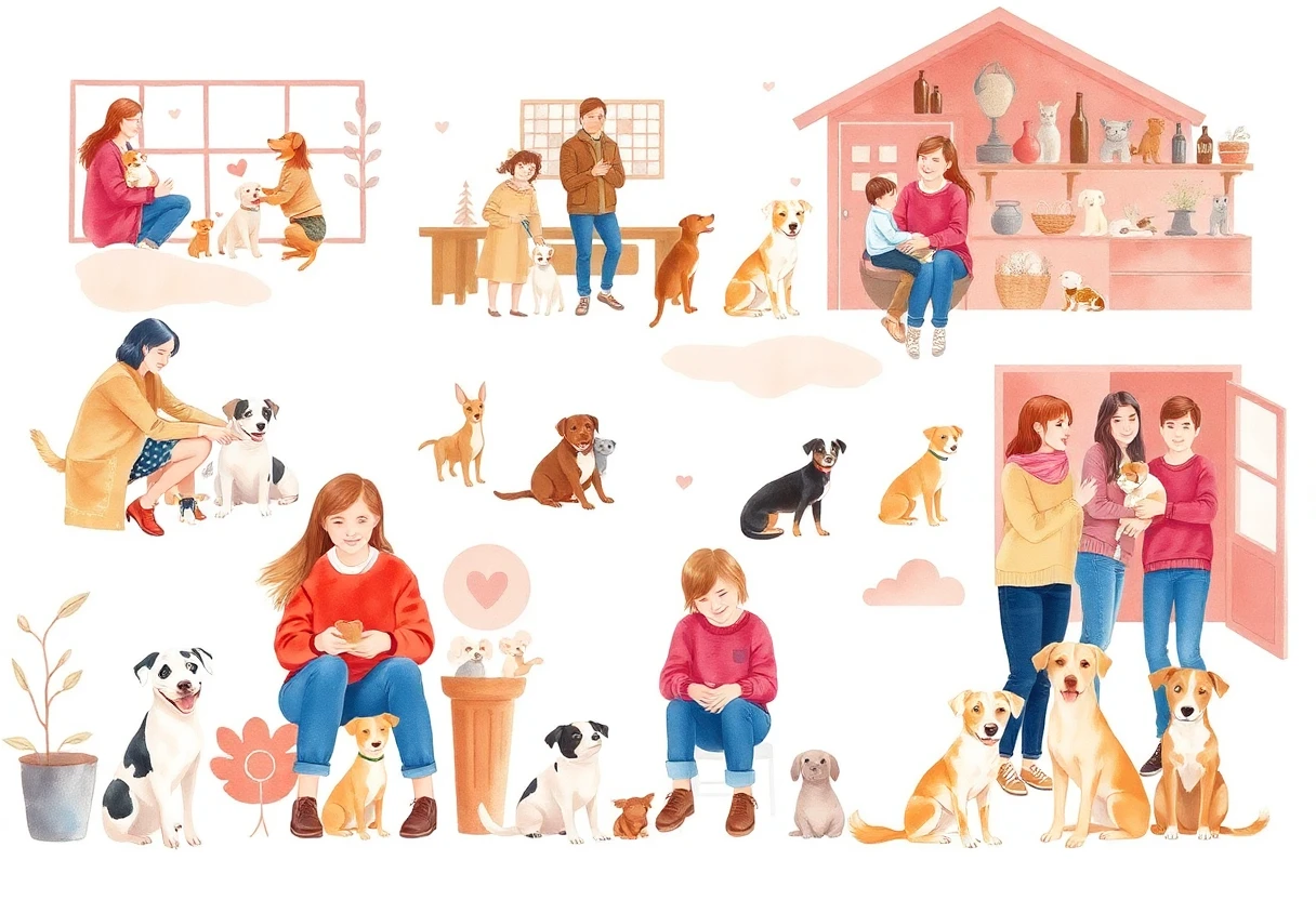 Inside a specialized pet adoption center