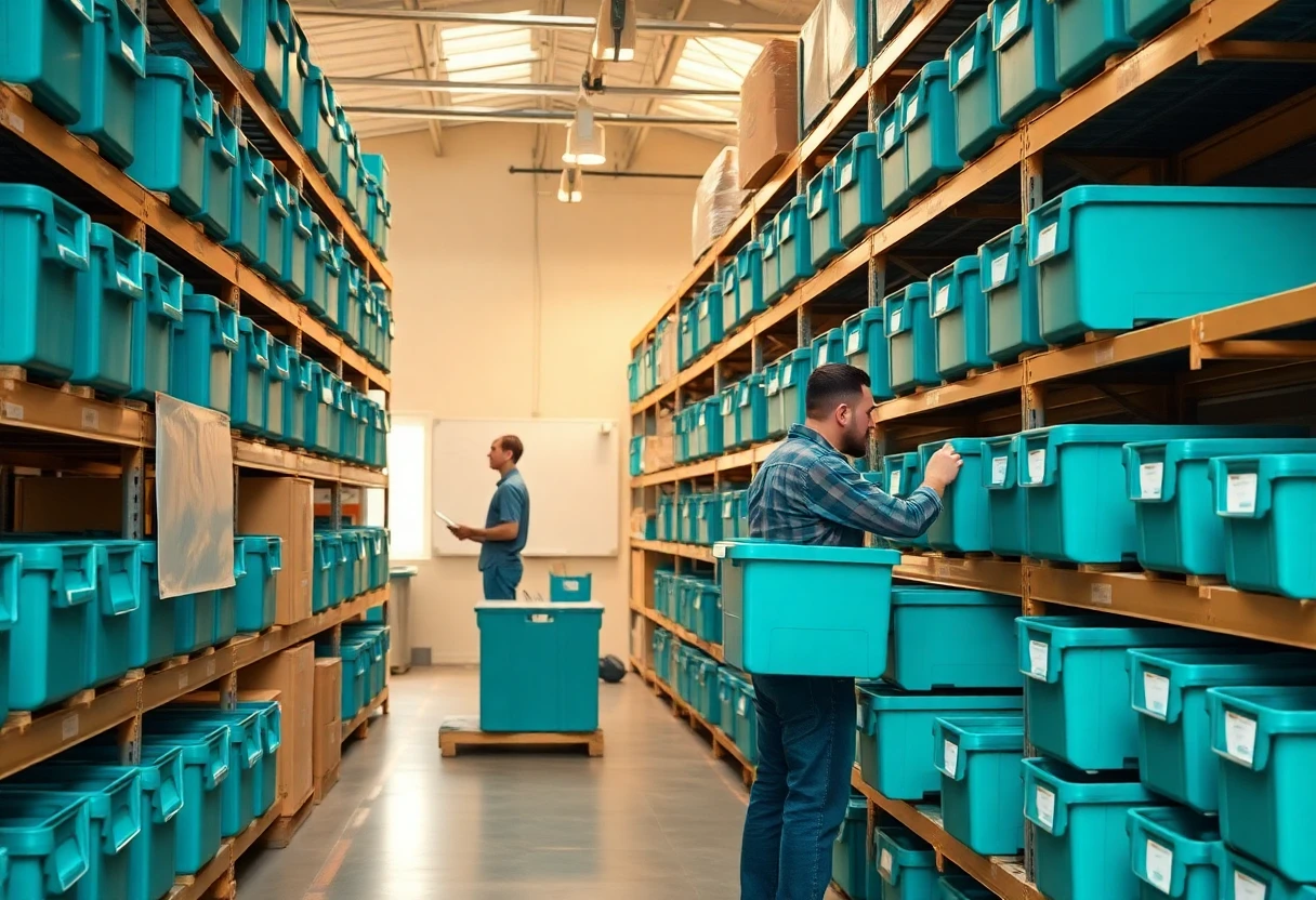 Warehouse organization scene