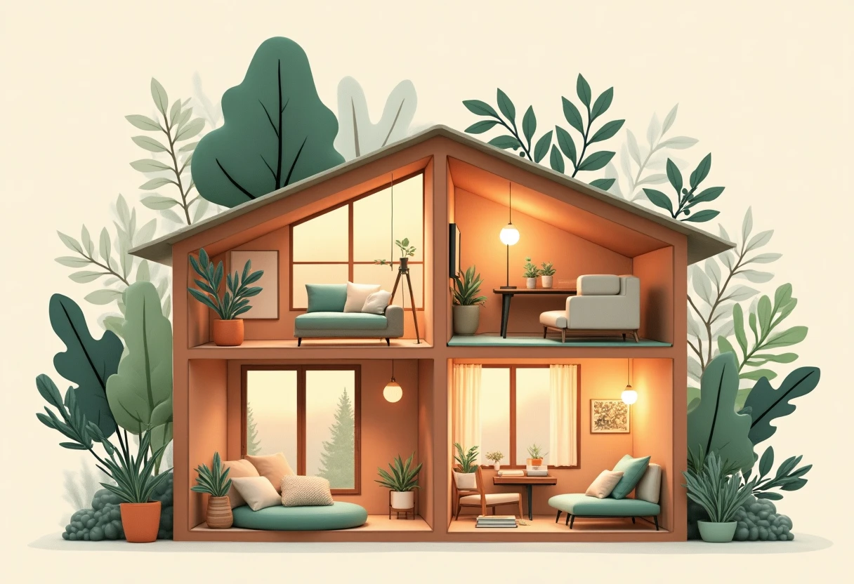 Cozy rental living room