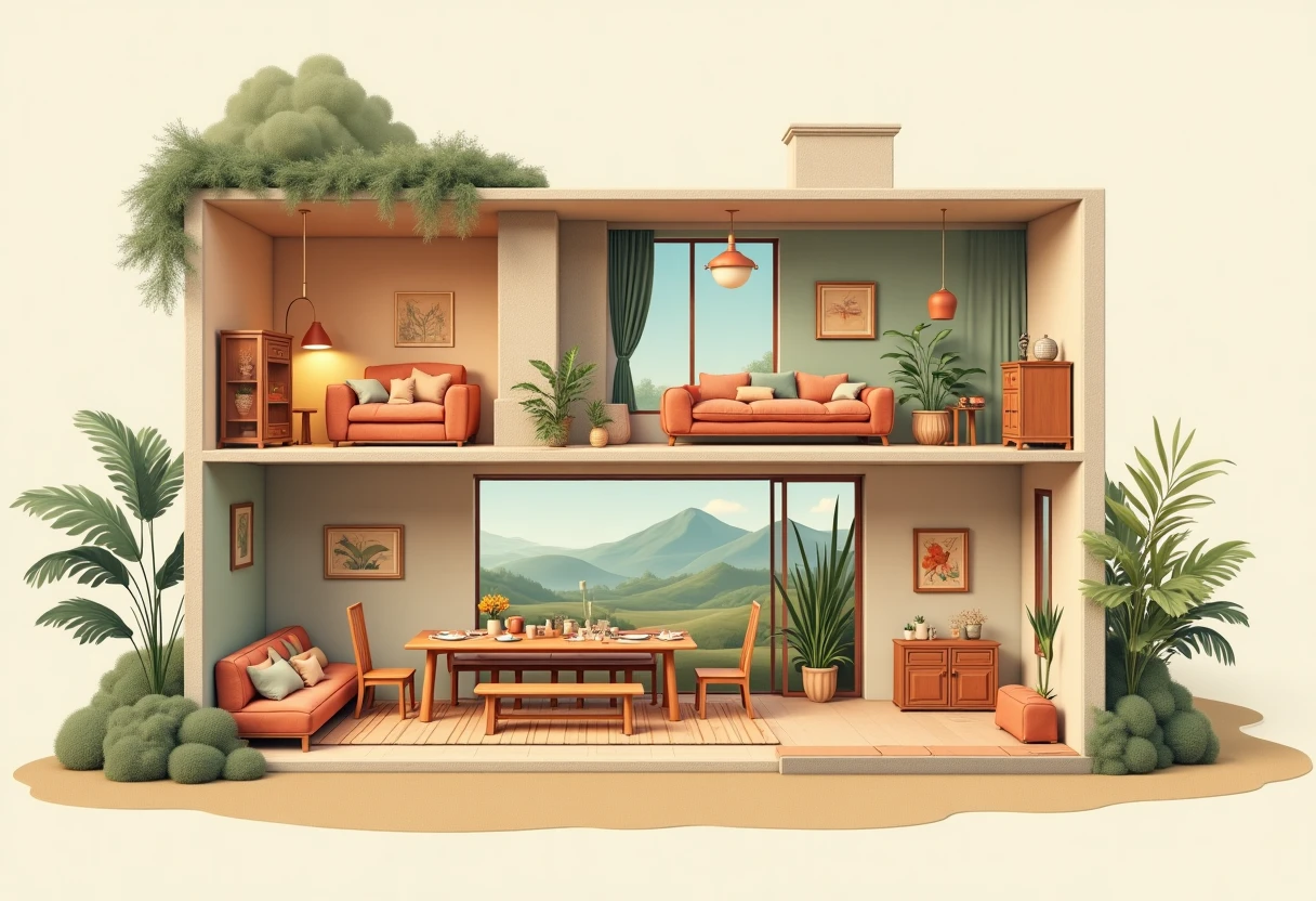 Spacious family dining room
