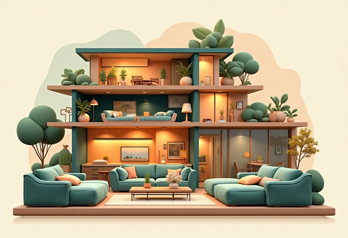 Stylish apartment living room