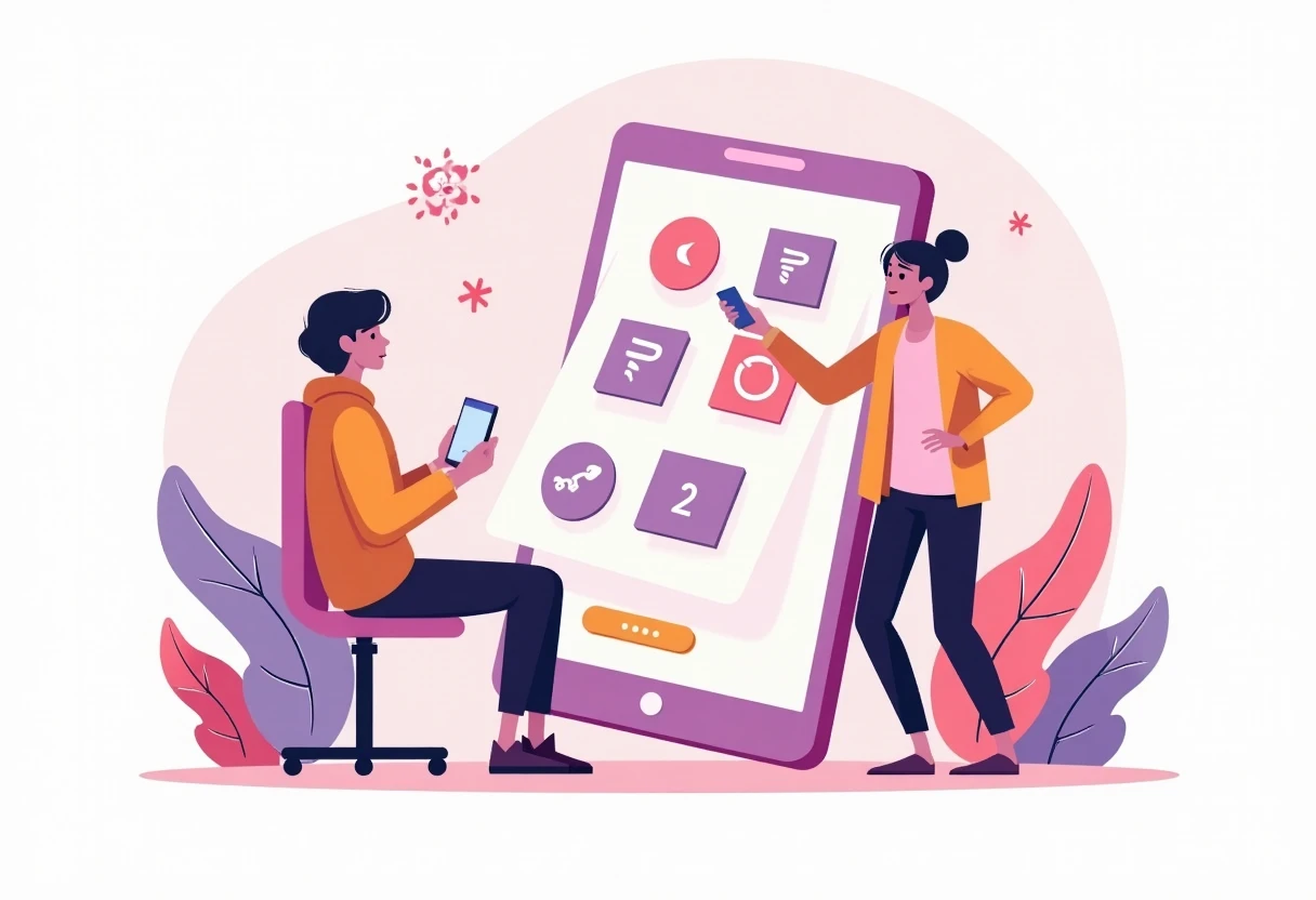 Abstrakte Darstellung von Fitness-Apps