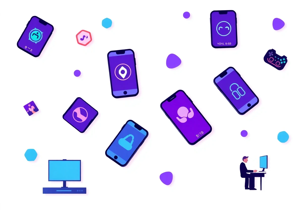 A collection of fitness app icons