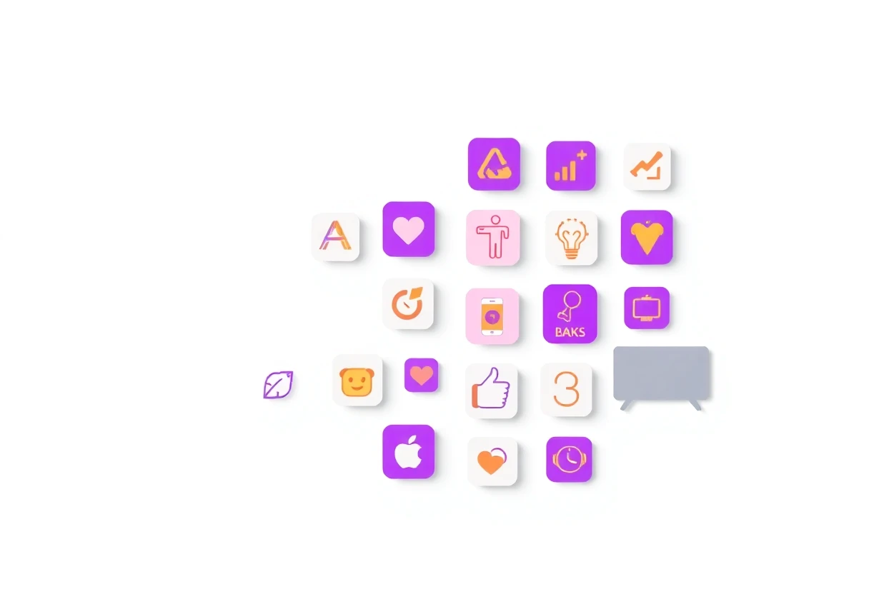 App-Symbole für Gesundheits- und Fitness-Apps