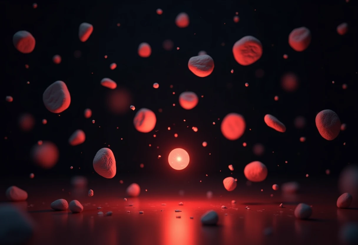 Fitness app icons floating in space