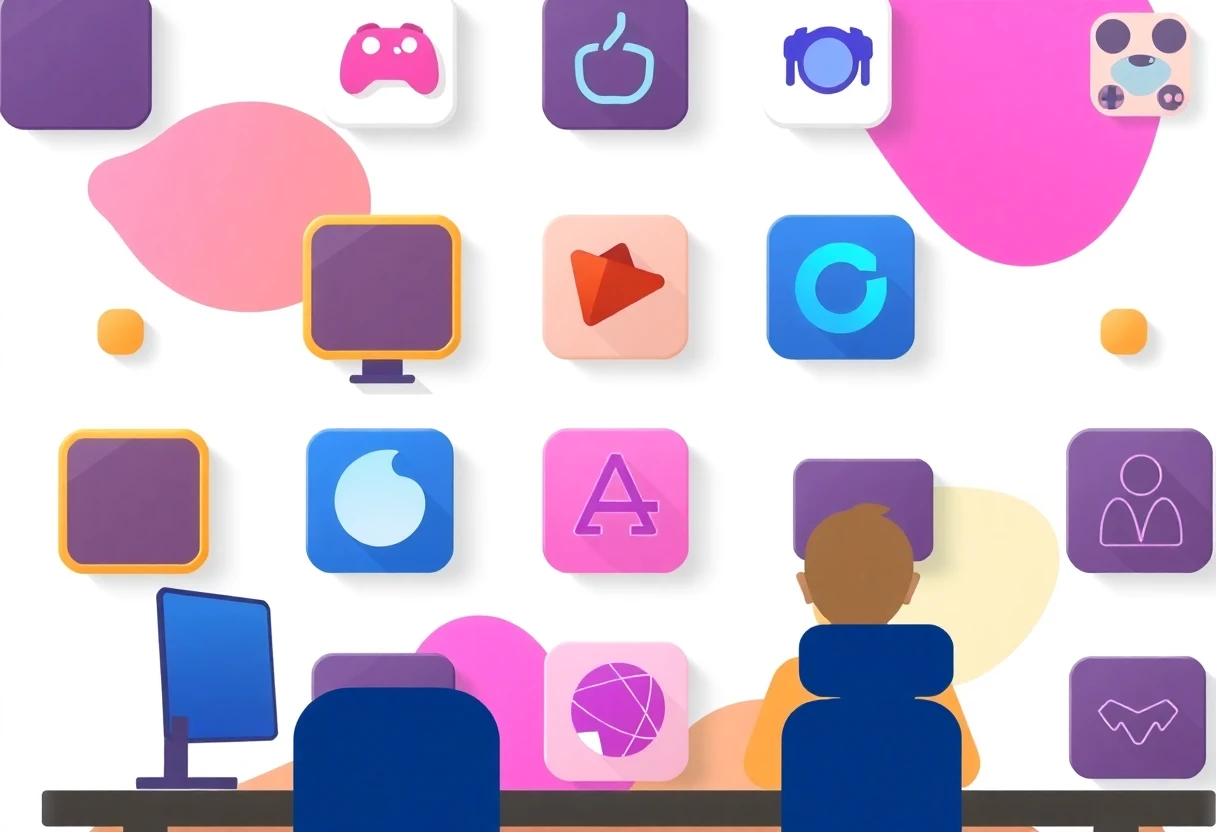 Fitness and health app icons