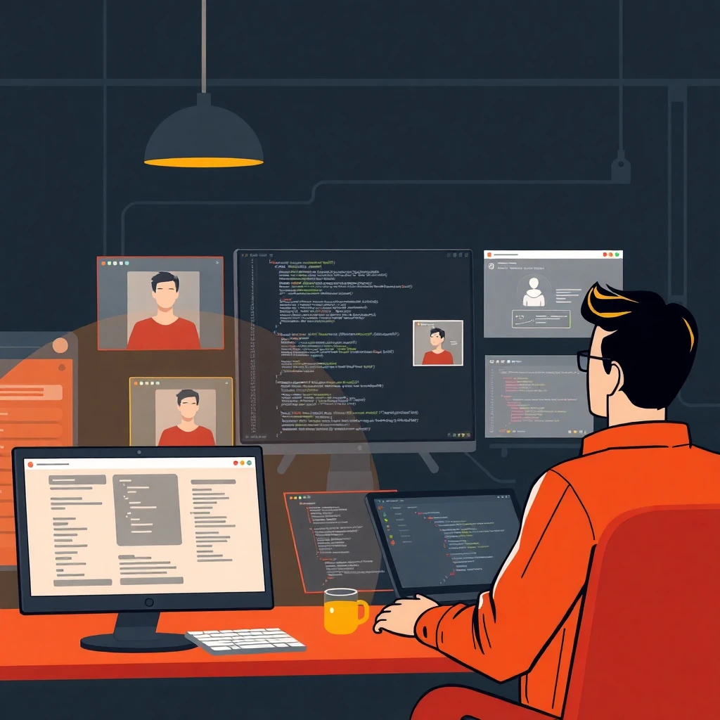 Senior developer in action