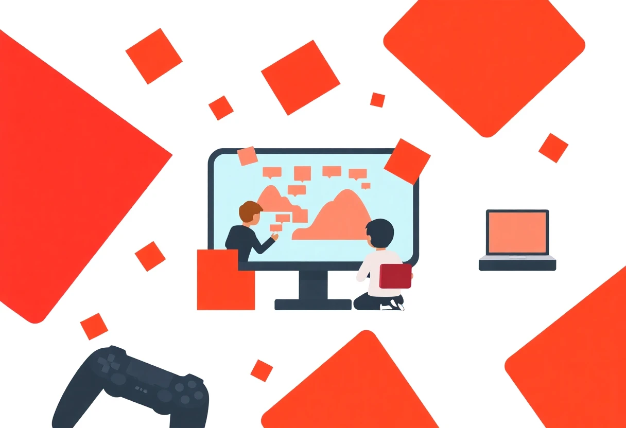 Mobile game strategy illustration