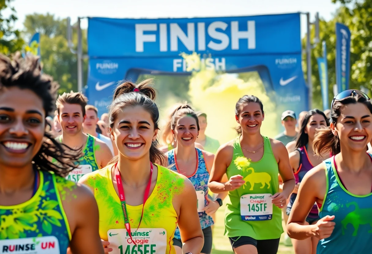 Colorful fun run event
