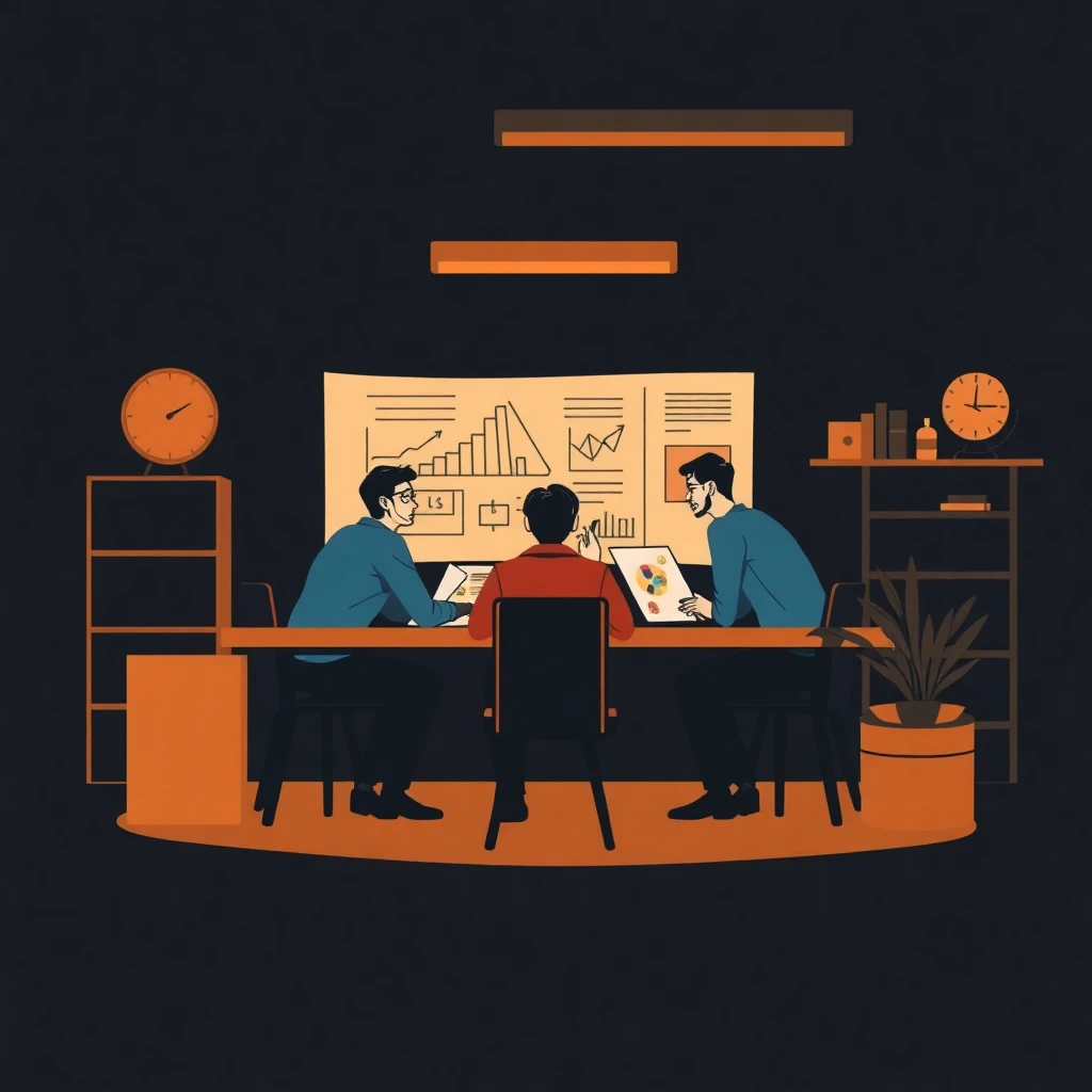 Discussão de projeto em equipe