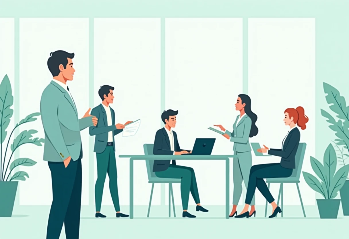 Gerente de cuentas técnicas en reunión con cliente