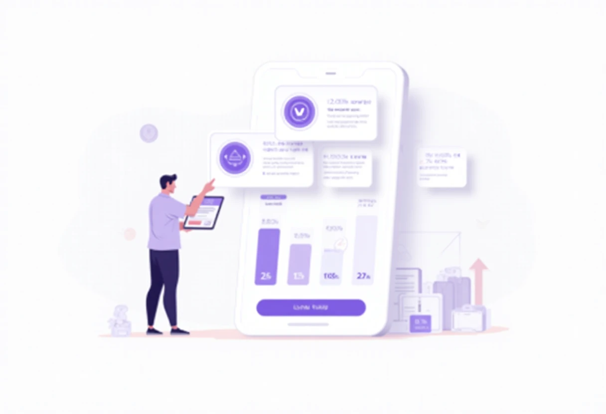 Comparing personal loans on a tablet