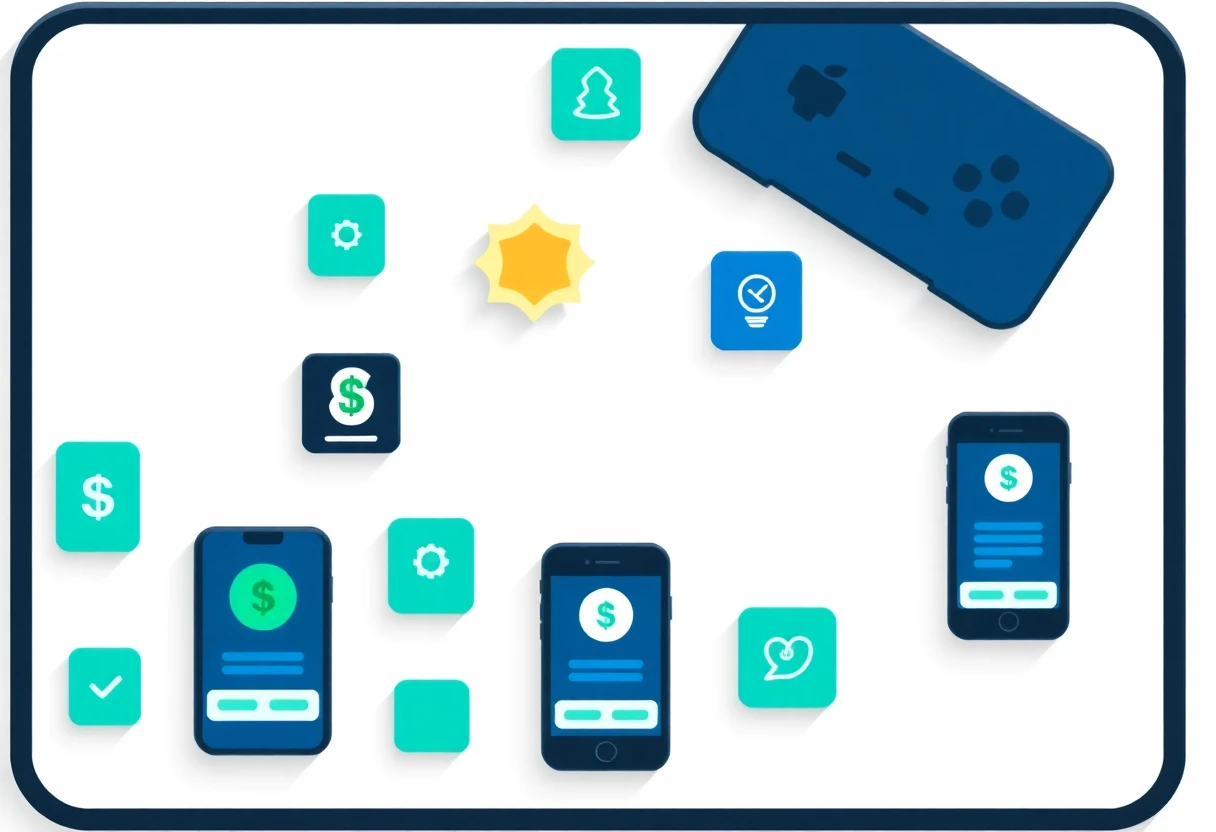 Iconos de aplicaciones financieras premium